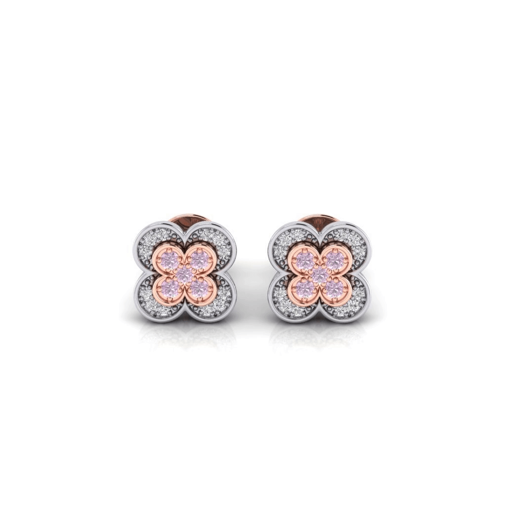 Eminence Pinks Clover Earring - Rosendorff Diamond Jewellers